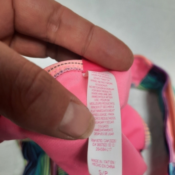 Victoria's Secret Pastel Rainbow Striped Bikini Bottom‎ Size Small Women's - Picture 6 of 6